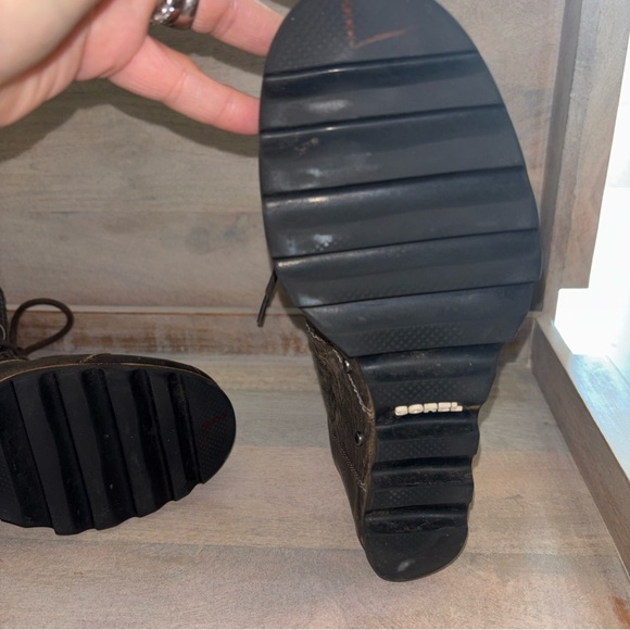 Sorel Women's Joan of Arctic Wedge II Women’s Brown Leather Lace Up Boots Sz‎ 8 - Picture 12 of 16